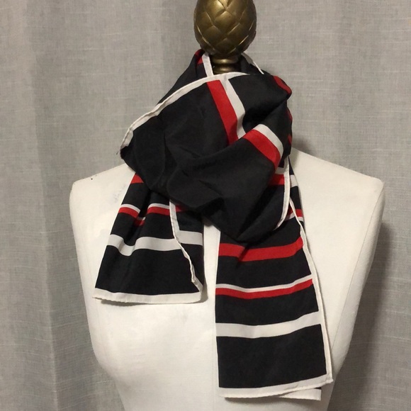 Vintage Vera Neumann Rectangular Scarf-46x10-Red/Black/White-EUC - Picture 11 of 11